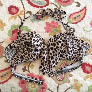 PINK Leopard bathing suit top